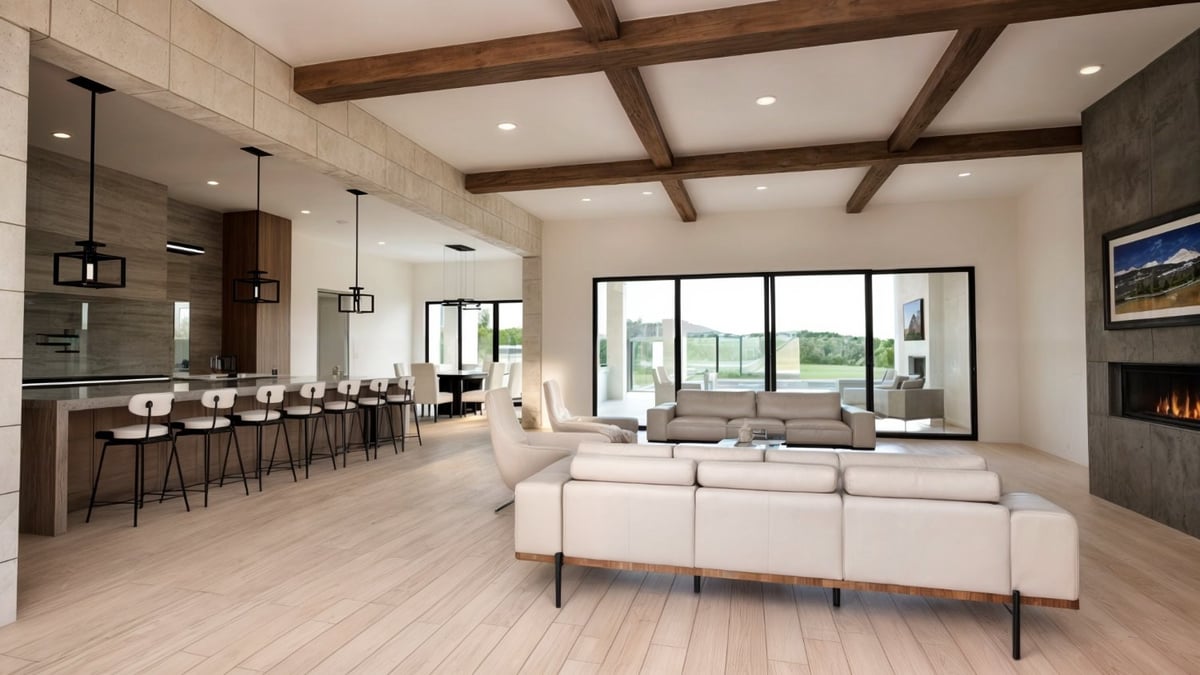 Spacious custom home interior showcasing contemporary finishes and natural light by Bort Design in Longview, TX.-optimized